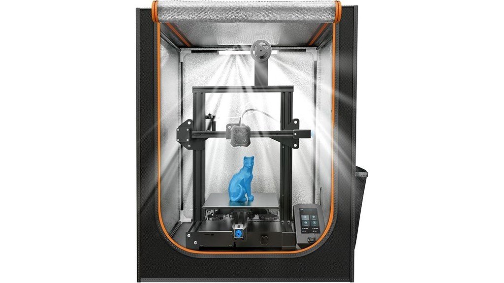 3d printer enclosure with lighting